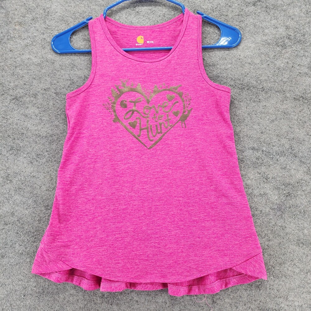 Carhartt Tank Top Girls Medium 10 Force Pink Love To Hunt
